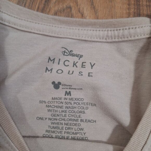 Disney Mickey Mouse Tan Tshirt size medium - Picture 4 of 4